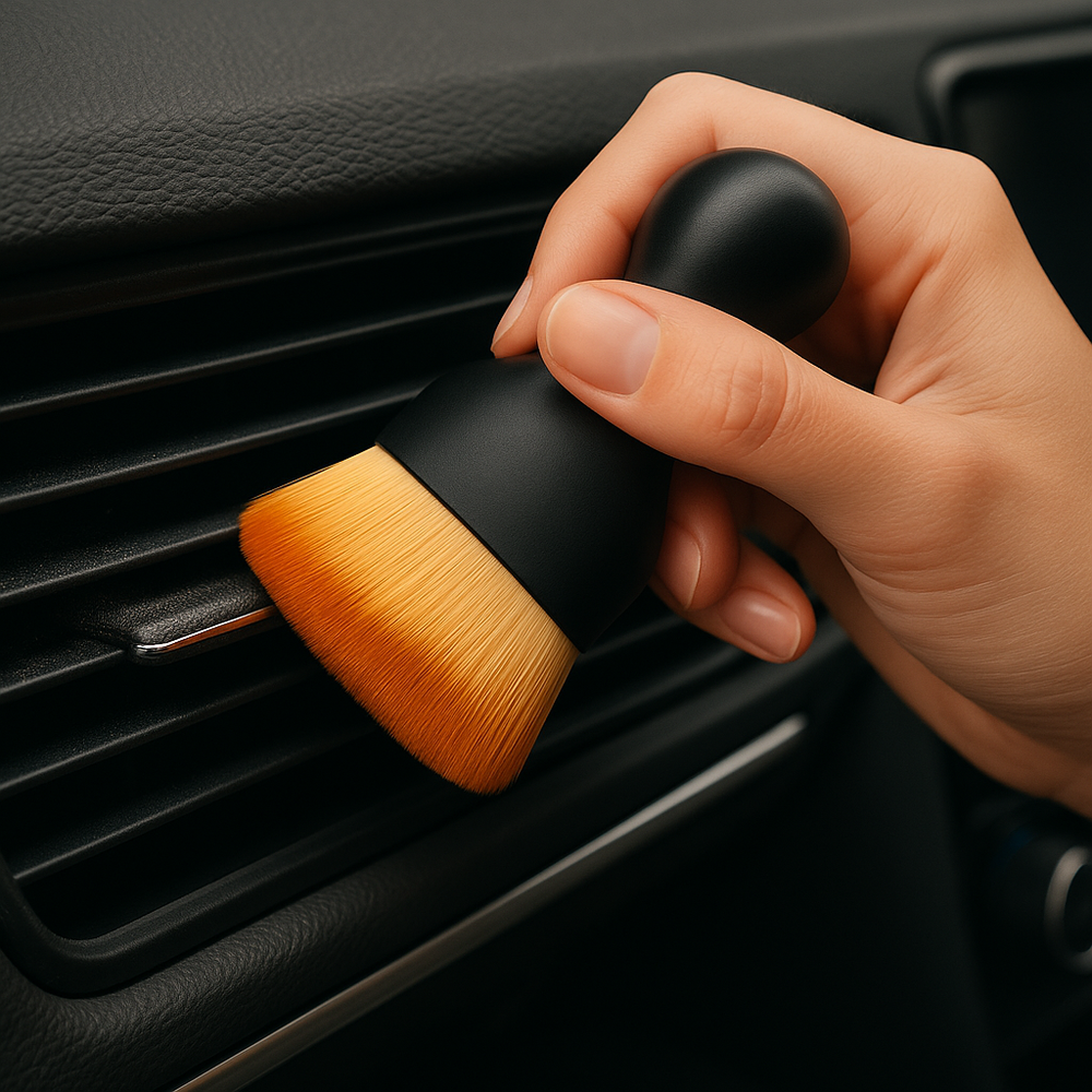 Ultra-Soft-Interior-Pinsel an einer Lüftungsöffnung