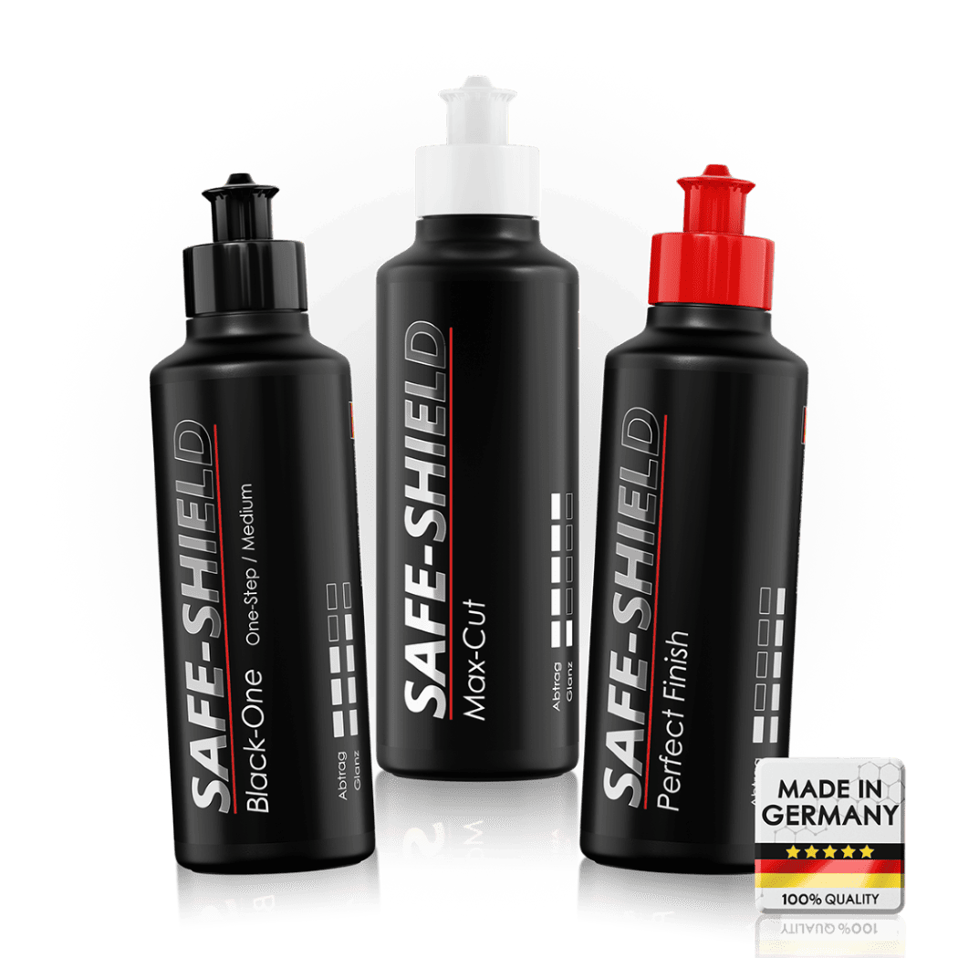 Safe-Shield Profi Politur Set mit Max Cut, Black-One und Perfect Finish in je 250 ml