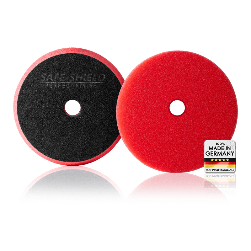 Safe-Shield Perfect Finish polishing pad showing the polishing face and hook-and-loop backing