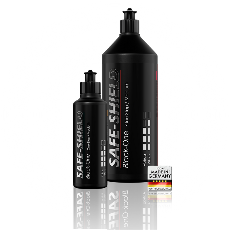 Safe-Shield Black-One One-Step Polish for machine paint correction