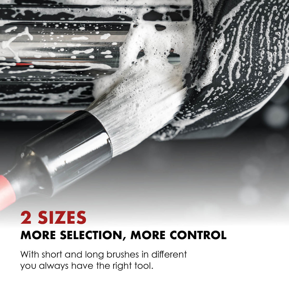 Grey Allround detailing brush cleaning an exterior vehicle detail