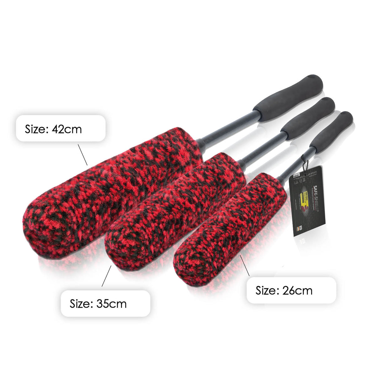 FiberForce wheel brush sizes: 26, 35 and 42 cm