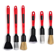 Safe-Shield Detailing Pinsel Set mit sechs Pinseln in drei Borstenarten