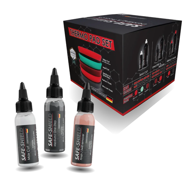 Poliersystem Test-Set |5 Pads + 3 Polituren 45ml