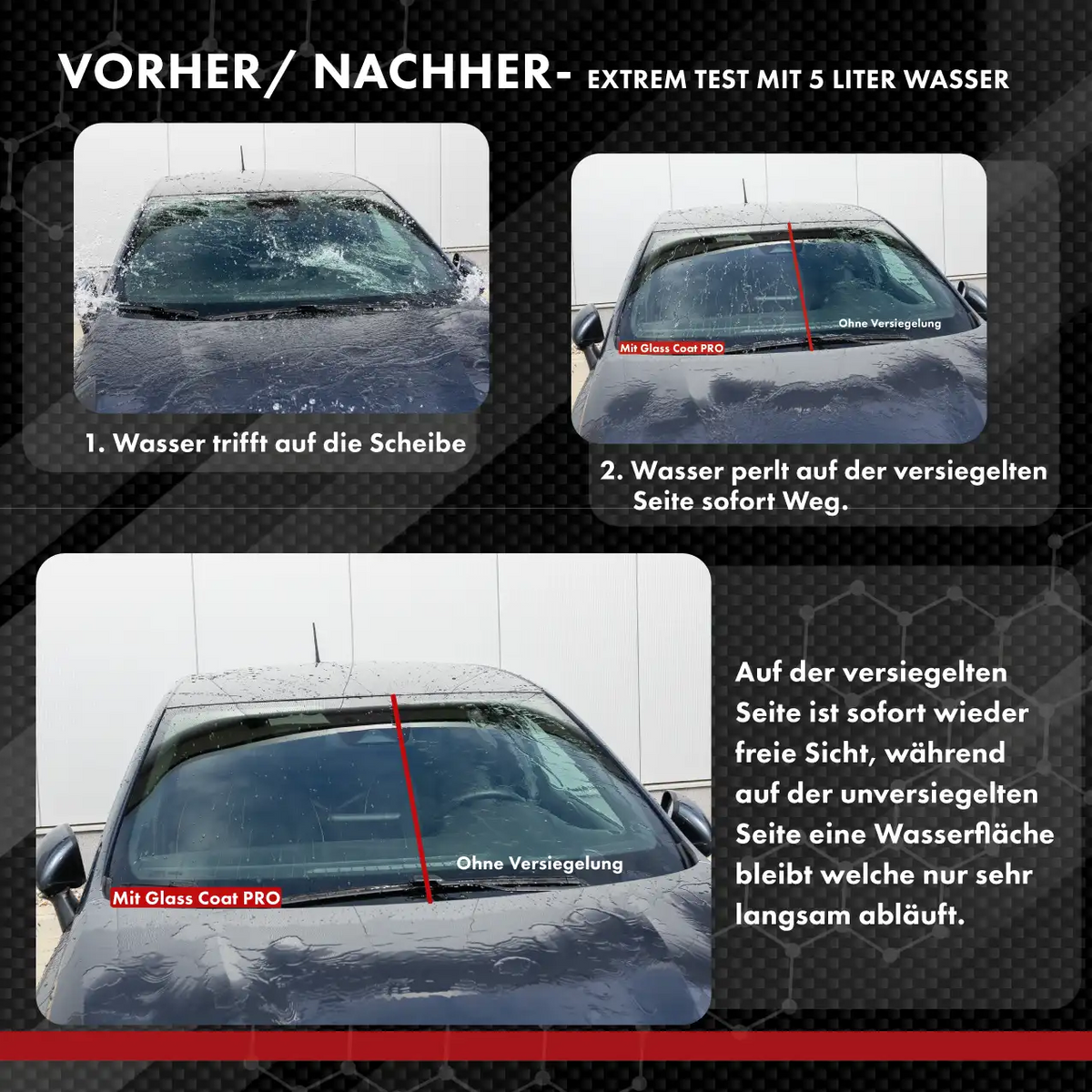vorher nachher effekt der verisegelung