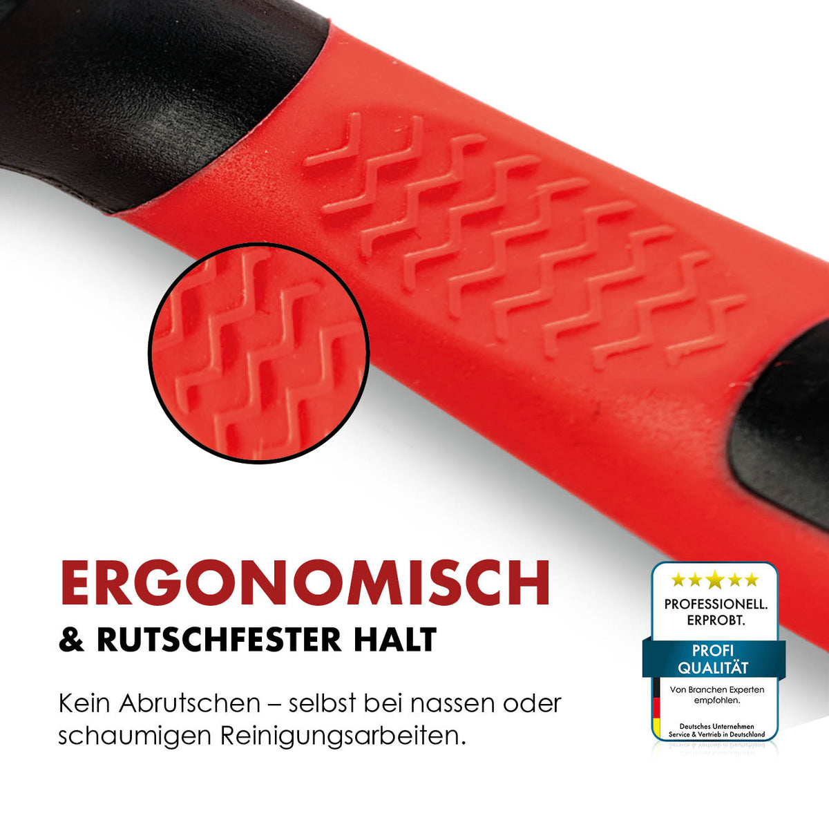 Gummierter Griff des Naturborsten-Detailingpinsels