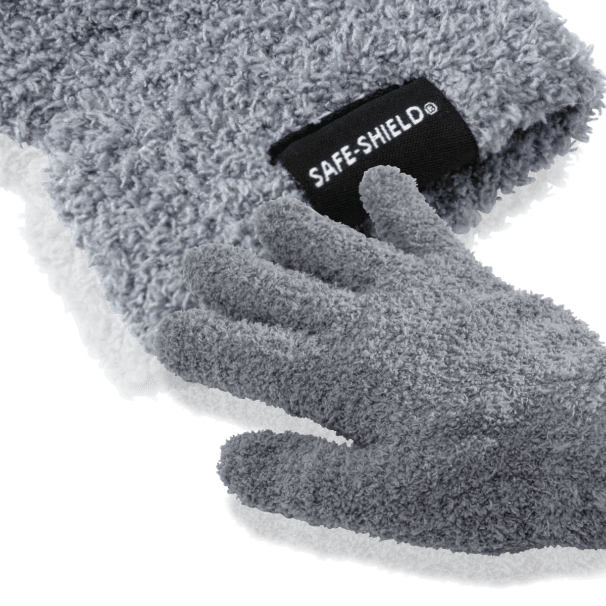 Close-up of the wash gloves