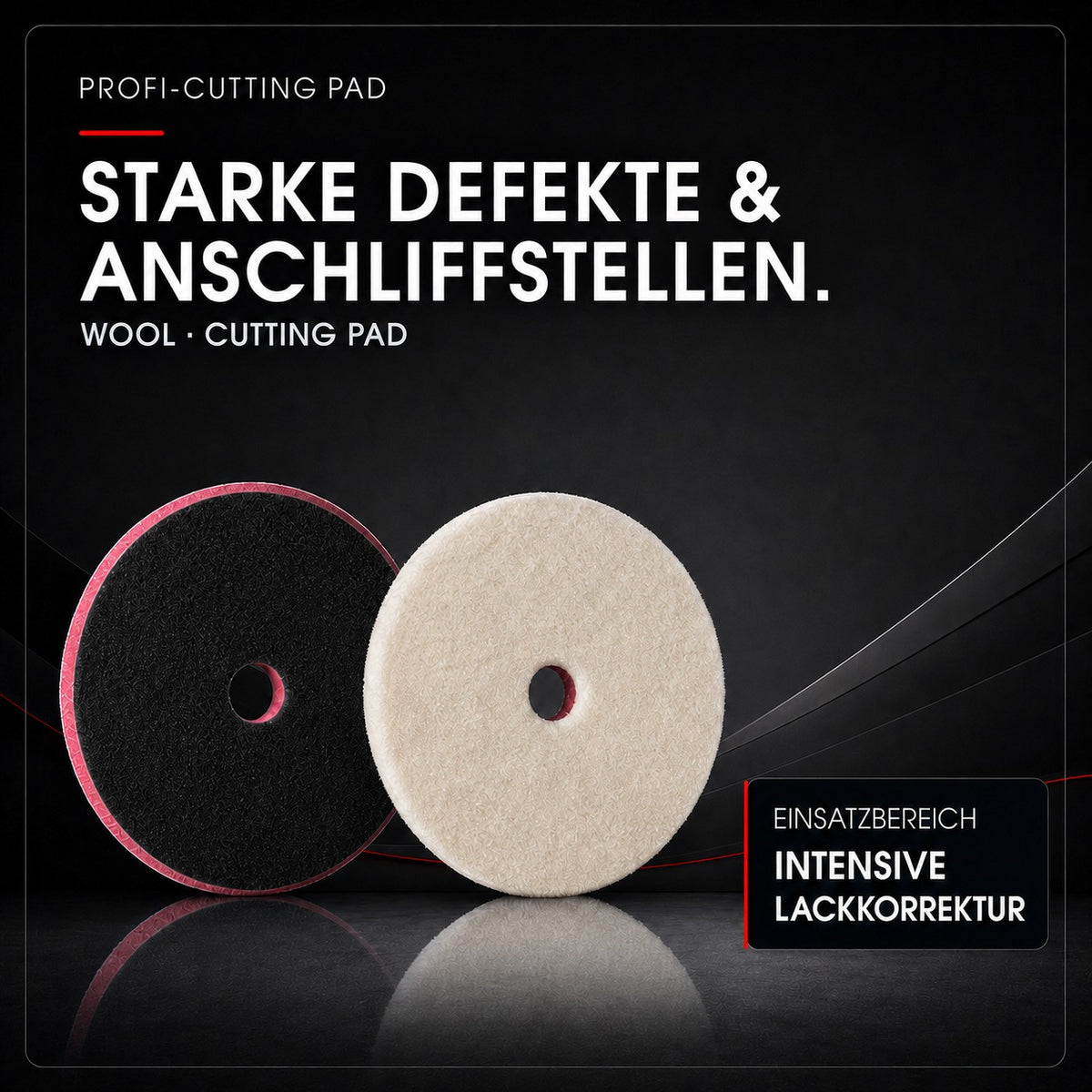 Wool Cutting polijstpad voor extreme cut en zware lakcorrecties
